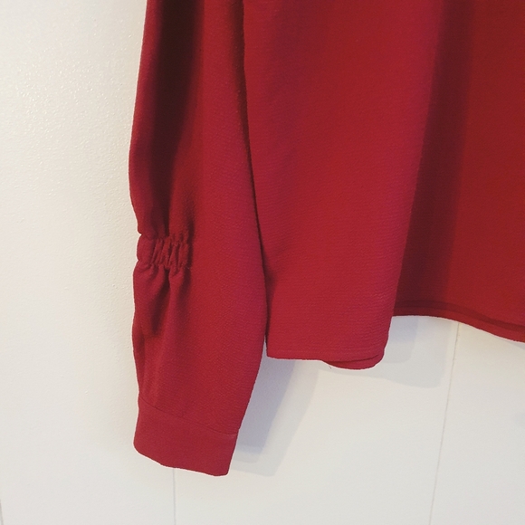 Express Statement Sleeve Blouse| Red | Size XL - Picture 2 of 6